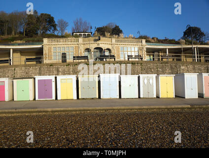 Badekabinen, Lyme Regis, Dorset England UK Stockfoto