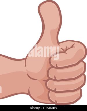Daumen hoch Hand Cartoon Symbol Stock Vektor