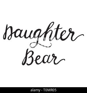 Vektor Grußkarte für Geschenkanhänger Dekor. Tochter tragen Stock Vektor