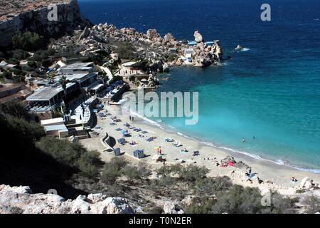 Paradise Bay in der Nähe von Cirkewwa Malta Stockfoto