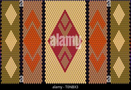 Die traditionelle Ornament der Bewohner des Ostens und der Arabischen Welt, in der die reichen Farben viel Glück und Wohlstand anzuziehen. Stock Vektor