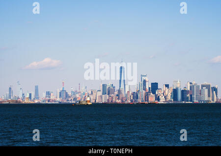 Skyline von Manhattan aus Staten Island, New York City, New York Stockfoto