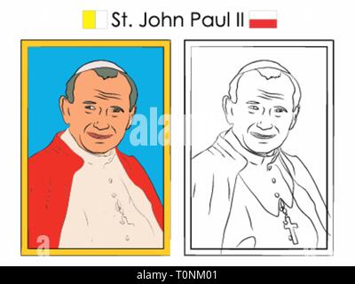 St. Johannes Paul II. Stock Vektor