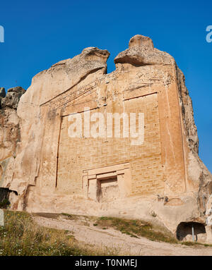 Die PHRYGISCHE rock Denkmal bekannt als Yazilikaya, (Rock) geschrieben. 8., 9. und 6. Jahrhundert v. Chr.. Midas Stadt, Yazilikaya, Eskisehir, Türkei. Dies ist Stockfoto