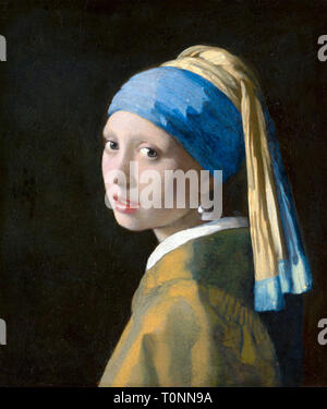 Johannes Vermeer das Mädchen mit dem Perlenohrring, Porträt, C. 1665 Stockfoto