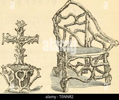 Dreer der beschreibenden Katalog von Glühbirnen, beschreibenden Katalog Dreer von Blumenzwiebeln, Pflanzen usw. dreersdescriptiv 1873 henr Jahr: 1873 IIANGING-Körbe, verschiedener Größe; und Muster. Kreuz. Mit Topf, für Ivy. Sessel, der verschiedenen Patterns Stockfoto