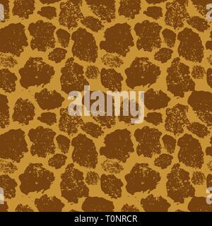 Helle realistische giraffe Haut, nahtlose Muster Stock Vektor