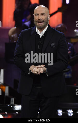 Sanremo Junge 2019, ein jugendlich Talent zeigen, die Teil der Sanremo Musikfestival in Sanremo, Italien. Mit: John Travolta, Wo: Sanremo, Ligurien, Italien Wann: 15 Feb 2019 Bild: IPA/WENN.com ** Nur für die Veröffentlichung in Großbritannien, den USA, Deutschland, Österreich, Schweiz ** verfügbar Stockfoto