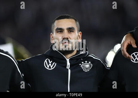 Wolfsburg, Deutschland. 20 Mär, 2019. Fussball: Länderspiel Deutschland - Serbien in der Volkswagen Arena. Deutschlands Ilkay Gündogan. Credit: Christian Charisius/dpa/Alamy leben Nachrichten Stockfoto