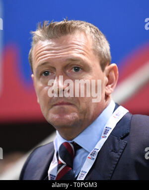 Ashton Gate, Bristol, UK. 21 Mär, 2019. Unter 21 internationalen Fußball-freundlich, England und Polen; Aidy Boothroyd Manager von England U21 s Credit: Aktion plus Sport/Alamy leben Nachrichten Stockfoto