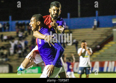 PR - Curitiba - 03/21/2019 - Paranaense 2019, Paran x Cianorte - jenison Parana Clube Spieler sein Ziel feiert bei einem Match gegen Cianorte im Vila Capanema Stadion für die Meisterschaft 2019. Foto: Gabriel Machado/AGIF Stockfoto