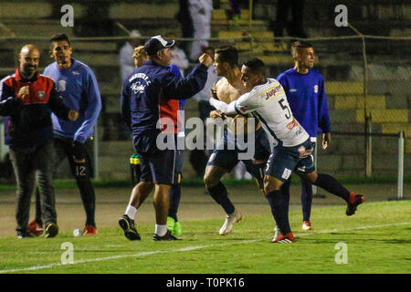 PR - Curitiba - 03/21/2019 - Paranaense 2019, Paran x Cianorte - Fabian Cianorte Spieler sein Ziel feiert während eines Spiel gegen Parana Clube im Vila Capanema Stadion für die Meisterschaft 2019. Foto: Gabriel Machado/AGIF Stockfoto