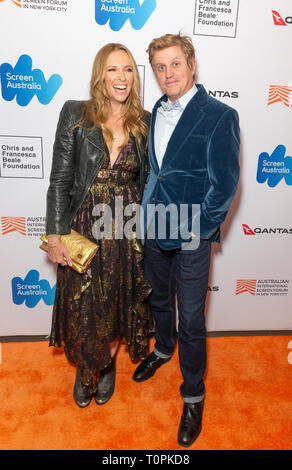 New York, NY - 21. März 2019: Toni Collette, Dan Wylie teilnehmen 25. Jahrestag Screening von Muriel's Hochzeit im australischen International-Forum an Elinor Bunin Munroe Film Society des Lincoln Center Credit: Lev radin/Alamy leben Nachrichten Stockfoto