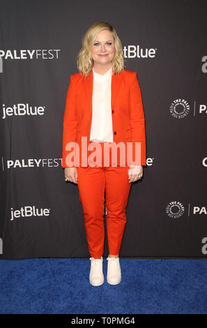 Hollywood CA. 21 Mär, 2019. Amy Poehler, am PaleyFest Präsentation des NBC Parks und Erholung 10. Jahrestag der Wiedervereinigung auf der Dolby Theatre am 21. März 2019 in Hollywood. Credit: Faye Sadou/Medien Punch/Alamy leben Nachrichten Stockfoto