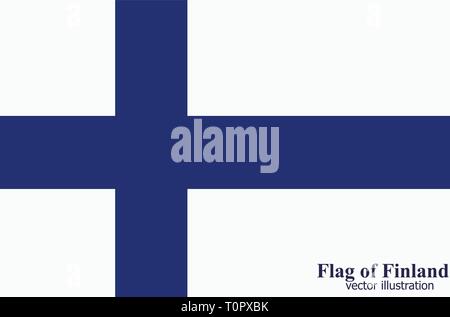 Banner mit Fahne von Finnland. Bunte Illustrationen mit Fahnen für Web Design. Abbildung mit Flagge. Stock Vektor