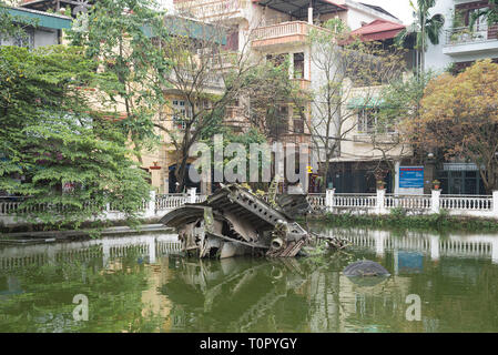 B52 Wreckage in Ba Dinh District, Hanoi, Vietnam Stockfoto