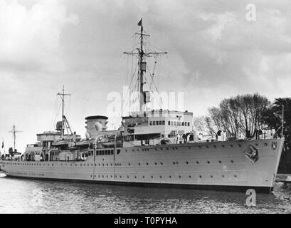 Nationalsozialismus / Nationalsozialismus, Militär, Marine, Schiffe, U-Boot tender Saar, Aussicht, Ende der 1930er Jahre, Additional-Rights - Clearance-Info - Not-Available Stockfoto