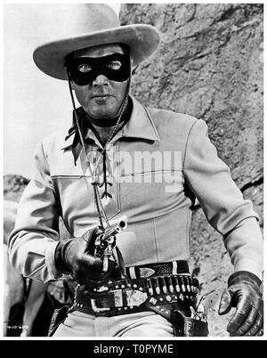 Clayton Moore (geboren Jack Carlton Moore, September 14, 1914 - Dezember 28, 1999) war ein US-amerikanischer Schauspieler am besten für die Wiedergabe der fiktiven Western Lone Ranger von 1949-1951 und 1954-1957 auf die TV-Serie mit dem gleichen Namen und zwei verbundenen Filme vom gleichen Hersteller bekannt. Quelle: Hollywood Foto Archiv/MediaPunch Stockfoto