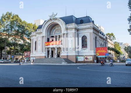 Saigon Städtische Oper, Ho Chi Minh City, Vietnam. Stockfoto