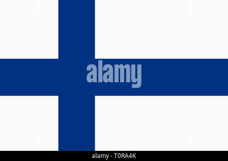 Banner mit Fahne von Finnland. Bunte Illustrationen mit Fahnen für Web Design. Abbildung mit Flagge. Stockfoto