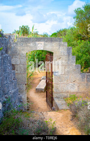 Lithica Entdeckung. Unglaublichen Garten. Menorca. Spanien Stockfoto