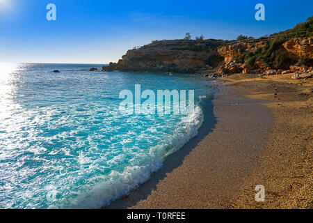 Cala La Buena Strand in El Perello Strand von Tarragona an der Costa Dorada Katalonien Stockfoto