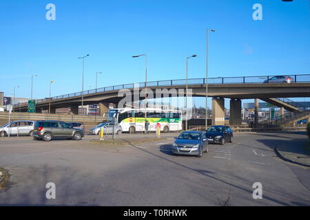 Brücke an Tilling Straße, Brent Cross, London, Vereinigtes Königreich Stockfoto