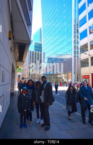 Touristen in der Londoner City Stockfoto