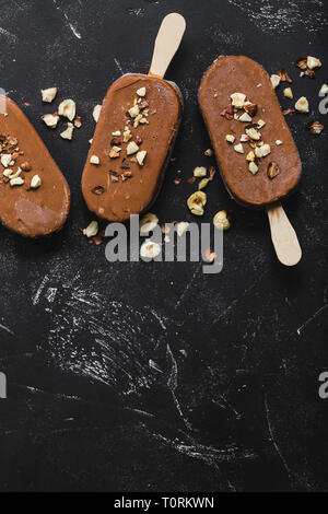 Schokolade Eis Eis am Stiel Stockfoto