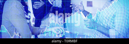 Das zusammengesetzte Bild von Wertpapieren und Aktien Stockfoto