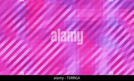 Rosa und Lila Low Poly Dreiecke Diagonal Abstrakt Hintergrund Stockfoto