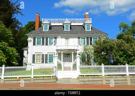 Gouverneur John Langdon Haus wurde im Jahr 1784 bei 143 Pleasant Street in der Innenstadt von Portsmouth, New Hampshire, USA gebaut. Stockfoto