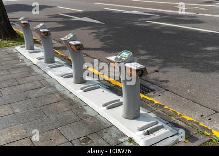 (Ubike YouBike) Station. Ubike ist ein beliebtes Netzwerk von leihfahrrad in Taipeh. Ein Bike Sharing System Service der Bürger so kurz- tr Stockfoto