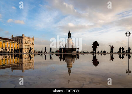 Praca Comercio, Lissabon, Portugal Stockfoto