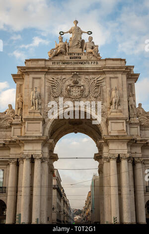 Arco da Rua Augusta, Lissabon, Portugal Stockfoto