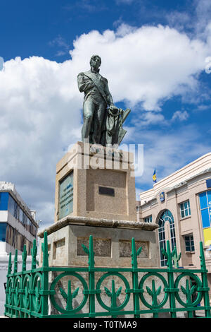 Lord Nelson Statue, National Heroes Square, Bridgetown, Pfarrei St. Michael, Barbados, Kleine Antillen, Karibik Stockfoto