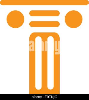 Gebäude, Säule, Symbol rechts Stock Vektor