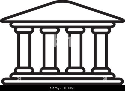 Gebäude mit Säulen Symbol Vektor Abbildung - Bild: 164624819 - Alamy