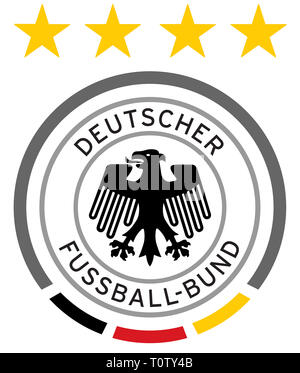 Logo der Deutschen Fußball-Nationalmannschaft - Deutschland. Stockfoto