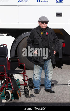 ÖREBRO, Schweden 20160910 Bobby Clark, ehemaliger Mechaniker von F1-star Ronnie Peterson, während Örebro Renntag. Foto Jeppe Gustafsson Stockfoto