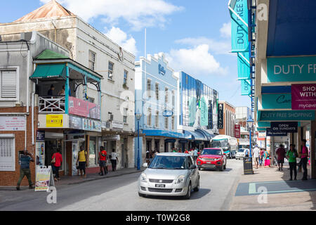 Die Broad Street, Bridgetown, Pfarrei St. Michael, Barbados, Kleine Antillen, Karibik Stockfoto