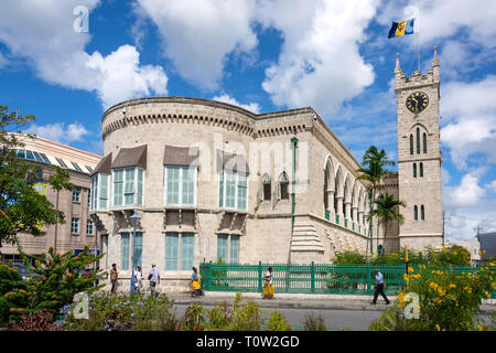 Der Westen - Flügel des Parlaments Gebäude, National Heroes Square, Bridgetown, Pfarrei St. Michael, Barbados, Kleine Antillen, Karibik Stockfoto