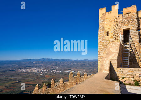 Burg Xivert in Alcala de Xivert Castellon Templarios von Spanien Stockfoto