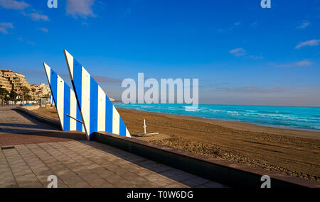 Playa Morro de Gos Strand in Oropesa del Mar, Castellon, Spanien Stockfoto