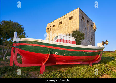 Torre del Rey Turm in Oropesa del Mar, Castellon, Spanien Stockfoto