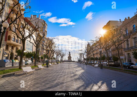 Rambla Nova in Tarragona Avenue von Katalonien Stockfoto