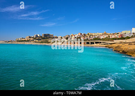 El Miracle Beach in Tarragona an der Costa Dorada in Katalonien Stockfoto