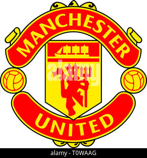 Logo der Englische Fußball-Team Manchester United - Vereinigtes Königreich. Stockfoto