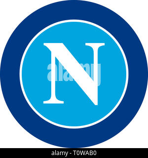 Logo der Italienischen Fußball-Team SSC Neapel - Italien. Stockfoto