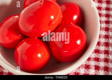 Rote Eier, Pennsylvania Dutch Spezialität Stockfoto